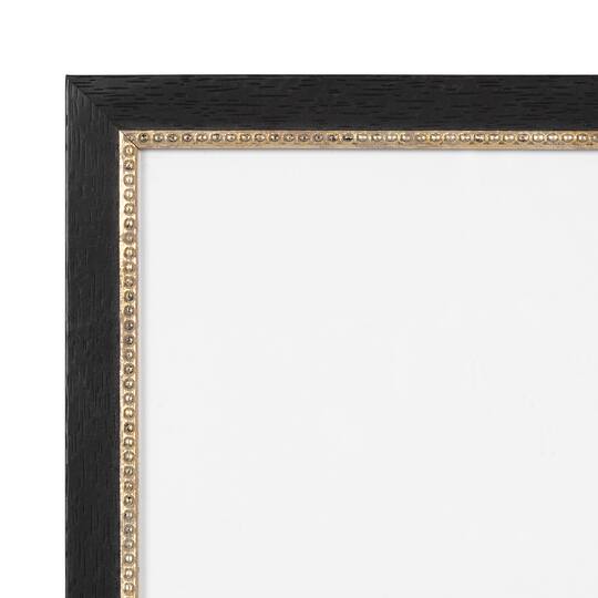 Kate and Laurel Black & Gold Wilbanks Picture Frames with Mat